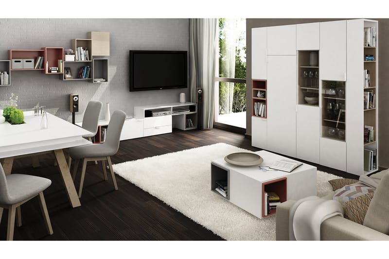 Skåp 4You 131,5 cm Vit - VOX - Möbler - TV- & Mediamöbler - TV bänk & mediabänk