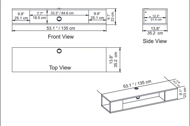 Skuteryd TV-bänk 135 cm - Brun - Möbler - TV- & Mediamöbler - TV bänk & mediabänk