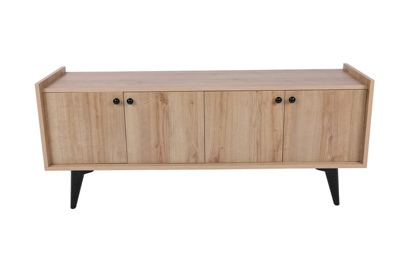 Sogel Tv Bänk 150 cm med Förvaring i Trä - Beige - Möbler - TV- & Mediamöbler - TV bänk & mediabänk