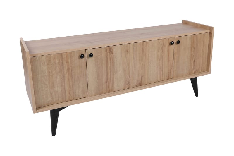 Sogel Tv Bänk 150 cm med Förvaring i Trä - Beige - Möbler - TV- & Mediamöbler - TV bänk & mediabänk