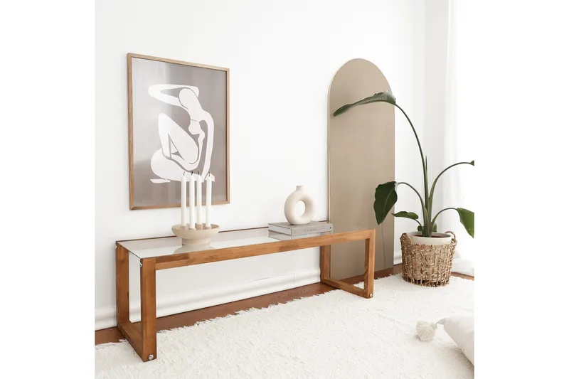 Sqandie Tv-bänk 130 cm - Natur - Möbler - TV- & Mediamöbler - TV bänk & mediabänk