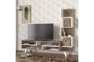 Sqandie Tv-bänk/Bokhylla 149 cm - Vit - Möbler - TV- & Mediamöbler - TV bänk & mediabänk