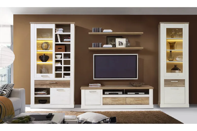 Talebi TV-Bänk 179 cm - Brun/Vit - Möbler - TV- & Mediamöbler - TV bänk & mediabänk