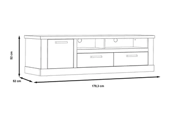 Talebi TV-Bänk 179 cm - Brun/Vit - Möbler - TV- & Mediamöbler - TV bänk & mediabänk