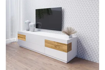 Tomeka TV-bänk 206 cm - Vit/Trä - Möbler - TV- & Mediamöbler - TV bänk & mediabänk