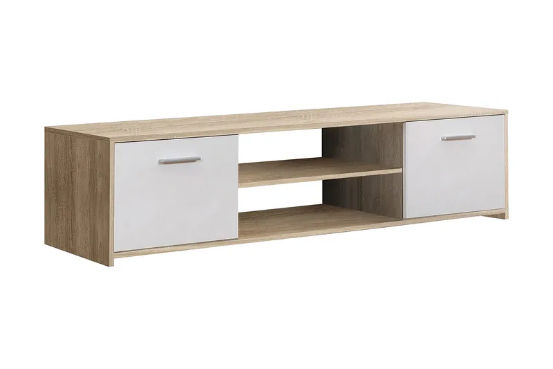Turino Mot Vägg Tv Bänk 160 cm med Förvaring i Målat Trä, Beige