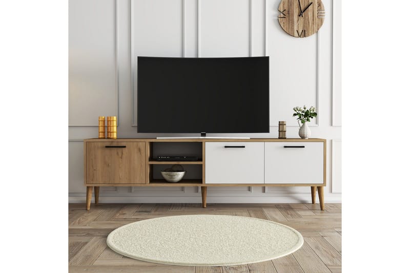 Tv-bänk & mediabänk Essexa Tv-bänk Brun/Vit - Möbler - TV- & Mediamöbler - TV bänk & mediabänk