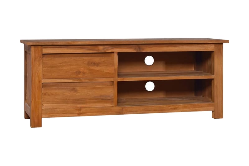 TV-bänk 100x30x40 cm massiv teak - Brun - TV bänk & mediabänk