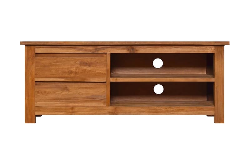 TV-bänk 100x30x40 cm massiv teak - Brun - TV bänk & mediabänk