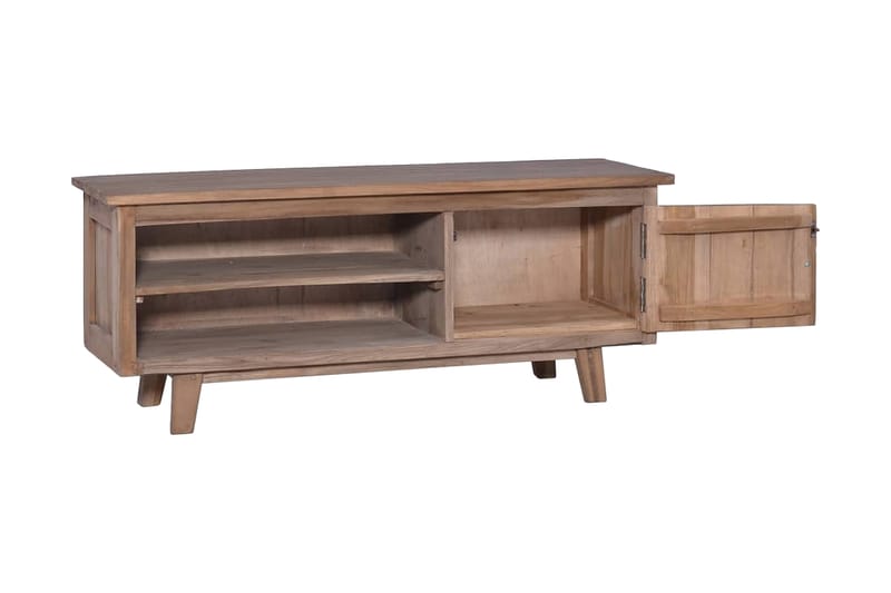 TV-bänk 100x30x40 cm massiv teak - Brun - TV bänk & mediabänk