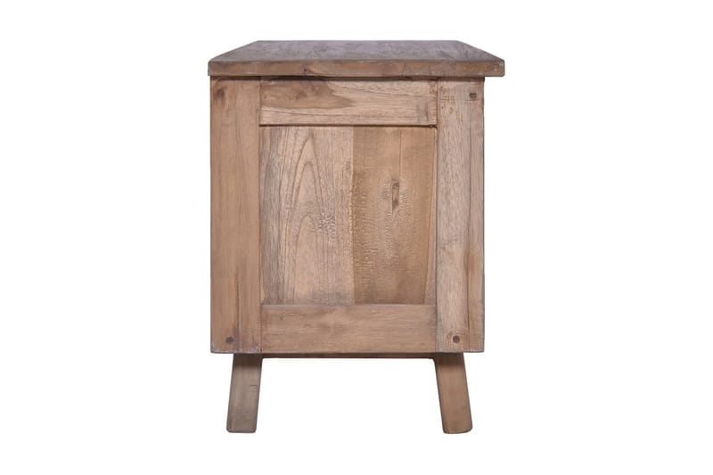 TV-bänk 100x30x40 cm massiv teak - Brun - TV bänk & mediabänk
