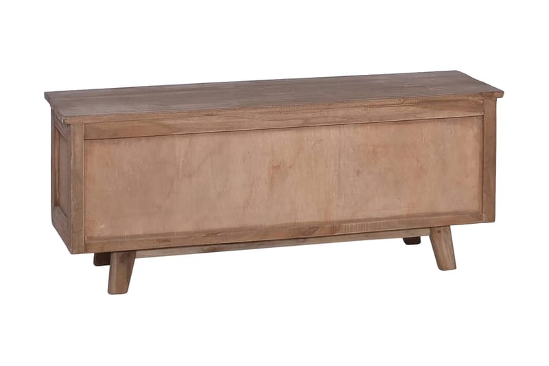 TV-bänk 100x30x40 cm massiv teak - Brun - TV bänk & mediabänk