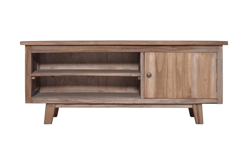 TV-bänk 100x30x40 cm massiv teak - Brun - TV bänk & mediabänk