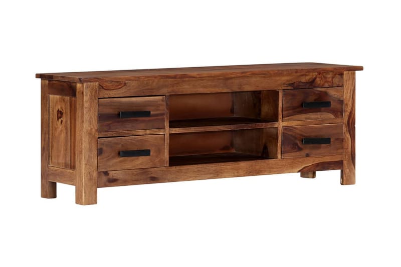 TV-bänk 110x30x40 cm massivt sheshamträ - TV bänk & mediabänk