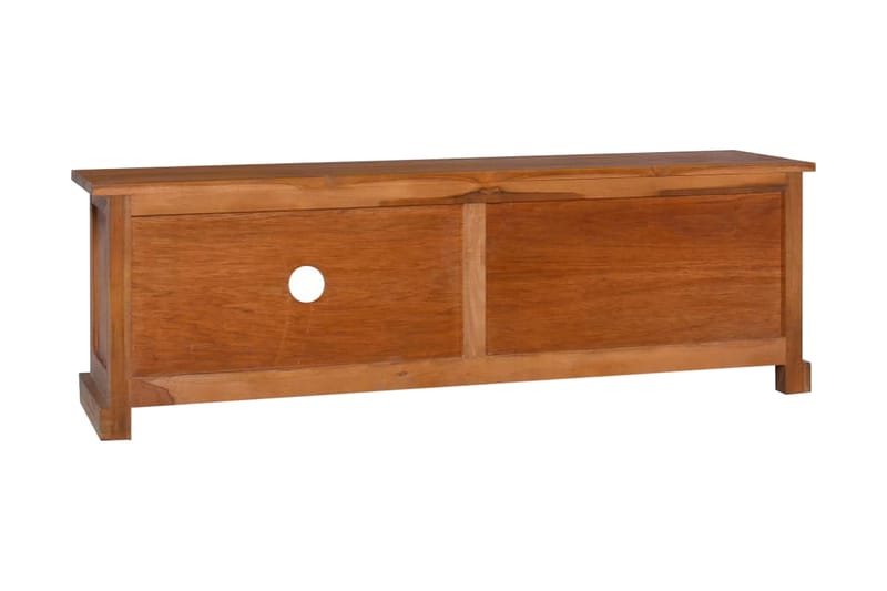 TV-bänk 112x30x37 cm massiv teak - Brun - TV bänk & mediabänk