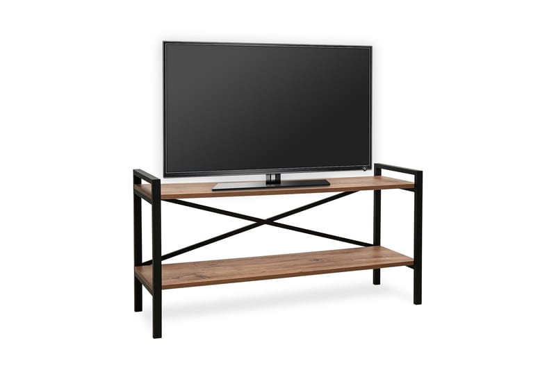 Tv-bänk 120 cm - Natur/Svart - TV bänk & mediabänk