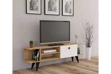 Tv-bänk 120 cm - Natur/Vit - Möbler - TV- & Mediamöbler - TV bänk & mediabänk