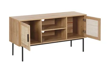 TV-bänk 120 cm rotting ljusbrun PASCO - Trä/natur - Möbler - TV- & Mediamöbler - TV bänk & mediabänk