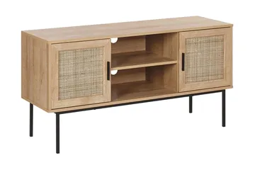 TV-bänk 120 cm rotting ljusbrun PASCO - Trä/natur - Möbler - TV- & Mediamöbler - TV bänk & mediabänk