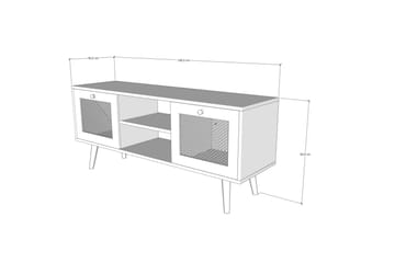 Tv-bänk 140 cm 2 Skåp - Sand/Natur - Möbler - TV- & Mediamöbler - TV bänk & mediabänk