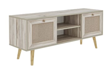 Tv-bänk 140 cm 2 Skåp - Sand/Natur - Möbler - TV- & Mediamöbler - TV bänk & mediabänk