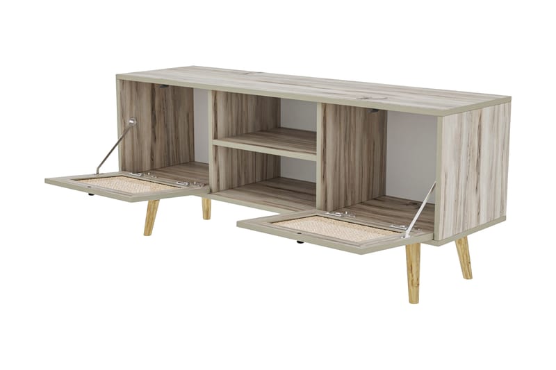 Tv-bänk 140 cm 2 Skåp - Sand/Natur - Möbler - TV- & Mediamöbler - TV bänk & mediabänk