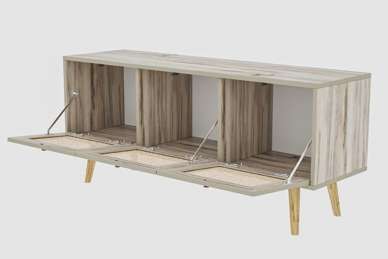 Tv-bänk 140 cm 3 Skåp - Sand/Natur - Möbler - TV- & Mediamöbler - TV bänk & mediabänk