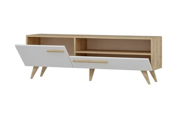 Tv-bänk 150 cm 2 Skåp - Natur/Vit - Möbler - TV- & Mediamöbler - TV bänk & mediabänk