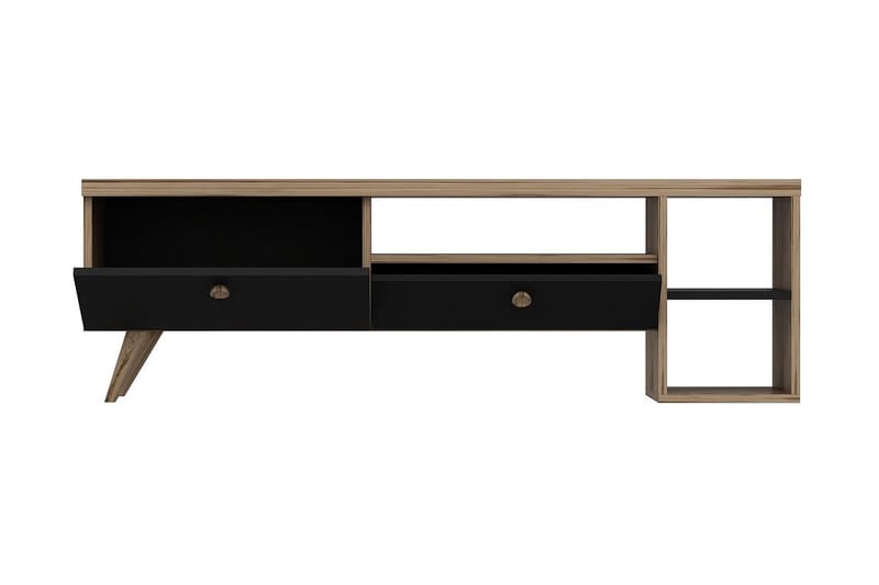 Tv-bänk 150 cm 2 Skåp - Svart/Natur - Möbler - TV- & Mediamöbler - TV bänk & mediabänk