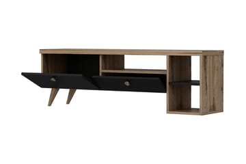 Tv-bänk 150 cm 2 Skåp - Svart/Natur - Möbler - TV- & Mediamöbler - TV bänk & mediabänk