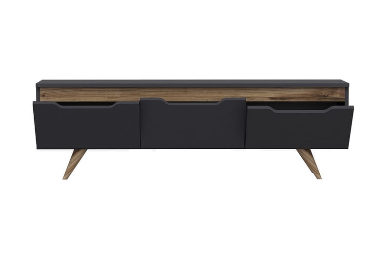 Tv-bänk 150 cm 3 Skåp - Antracit/Natur - Möbler - TV- & Mediamöbler - TV bänk & mediabänk