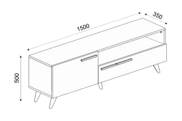 Tv-bänk 150 cm - Natur/Antracit - Möbler - TV- & Mediamöbler - TV bänk & mediabänk