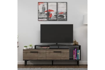 Tv-bänk 150 cm - Valnöt/Svart - Möbler - TV- & Mediamöbler - TV bänk & mediabänk