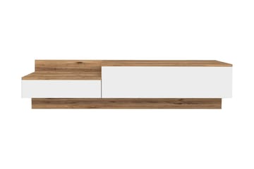 Tv-bänk 160 cm 2 Skåp - Vit/Natur - Möbler - TV- & Mediamöbler - TV bänk & mediabänk