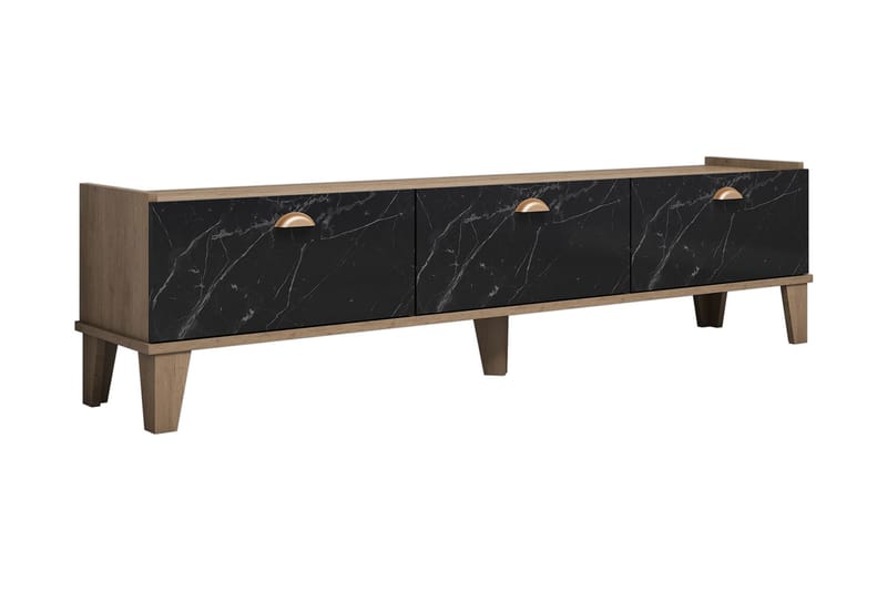 Tv-bänk 178 cm - Natur/Svart - Möbler - TV- & Mediamöbler - TV bänk & mediabänk