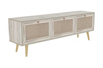 Tv-bänk 180 cm 3 Skåp - Sand/Natur - Möbler - TV- & Mediamöbler - TV bänk & mediabänk