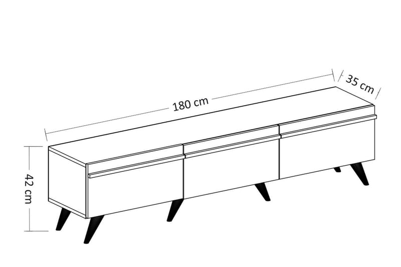 Tv-bänk 180 cm - Antracit - TV bänk & mediabänk