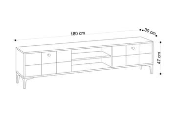 Tv-bänk 30x180 cm - Natur/Svart - Möbler - TV- & Mediamöbler - TV bänk & mediabänk