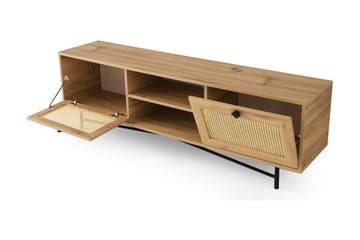 Tv-bänk 40x180 cm - Natur/Svart - Möbler - TV- & Mediamöbler - TV bänk & mediabänk
