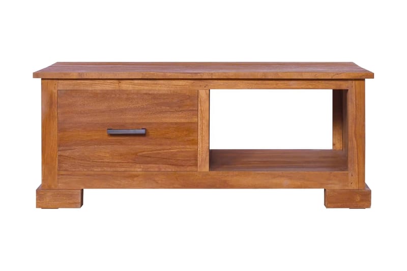 TV-bänk 90x50x37 cm massiv teak - Brun - TV bänk & mediabänk