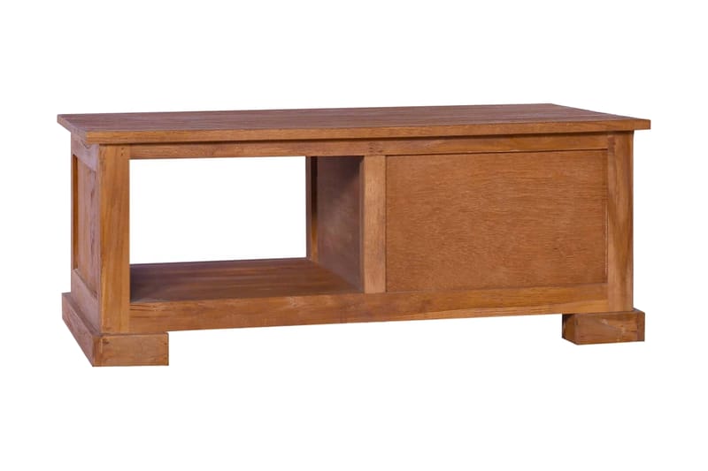 TV-bänk 90x50x37 cm massiv teak - Brun - TV bänk & mediabänk