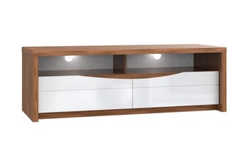 TV-Bänk Ajanel 148 cm - Brun|Vit - Möbler - TV- & Mediamöbler - TV bänk & mediabänk