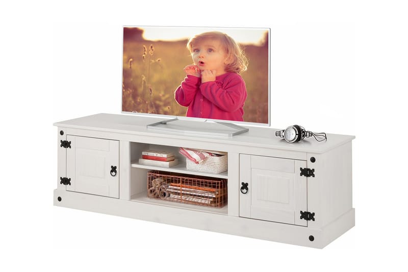 TV-bänk Alfredo 160 cm - Vit - Möbler - TV- & Mediamöbler - TV bänk & mediabänk