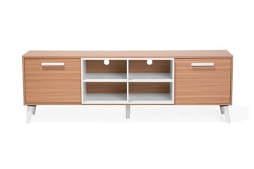 Tv-Bänk Alloa 40x180 cm - Vit/Brun - Möbler - TV- & Mediamöbler - TV bänk & mediabänk