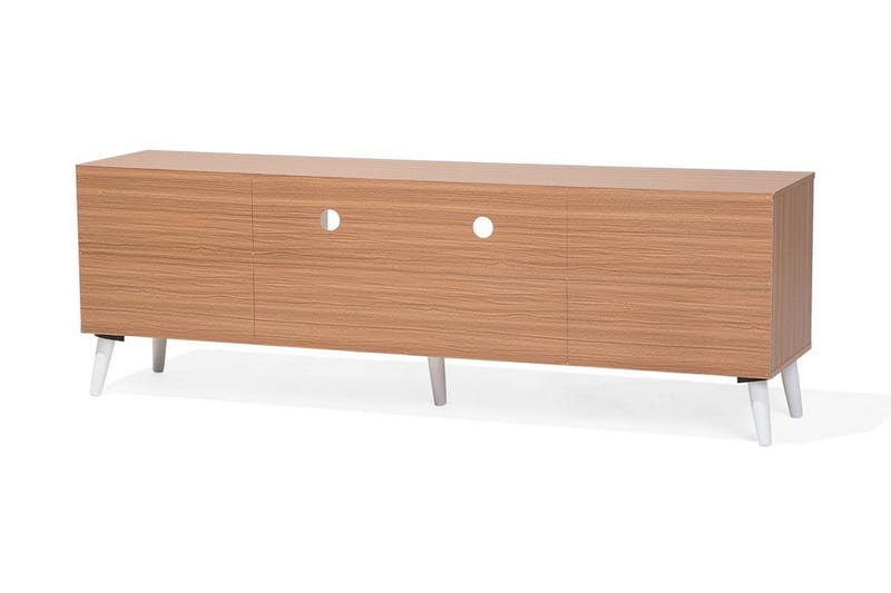 Tv-Bänk Alloa 40x180 cm - Vit/Brun - Möbler - TV- & Mediamöbler - TV bänk & mediabänk
