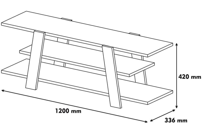 TV-Bänk Amtorp 120 cm - Brun - Möbler - TV- & Mediamöbler - TV bänk & mediabänk