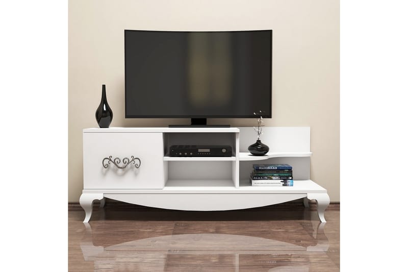 TV-Bänk Amtorp 130 cm - Vit - Möbler - TV- & Mediamöbler - TV bänk & mediabänk