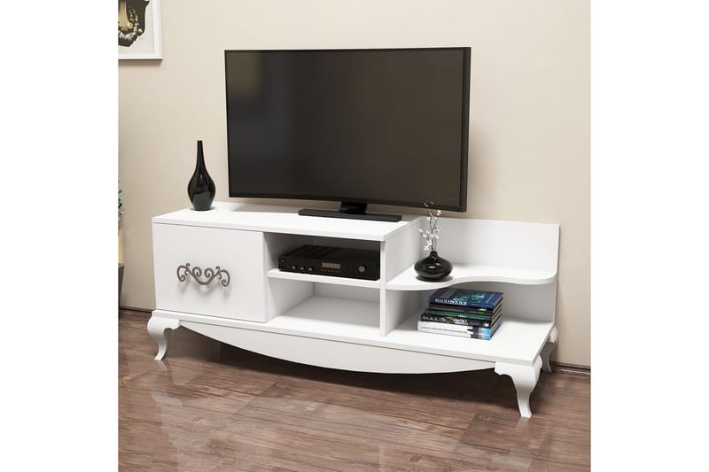 TV-Bänk Amtorp 130 cm - Vit - Möbler - TV- & Mediamöbler - TV bänk & mediabänk