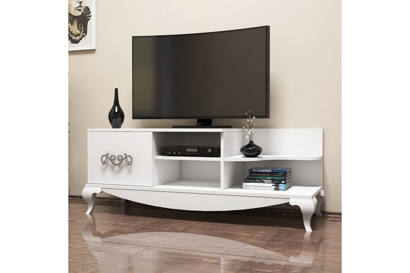 TV-Bänk Amtorp 130 cm - Vit - Möbler - TV- & Mediamöbler - TV bänk & mediabänk