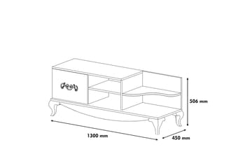 TV-Bänk Amtorp 130 cm - Vit - Möbler - TV- & Mediamöbler - TV bänk & mediabänk
